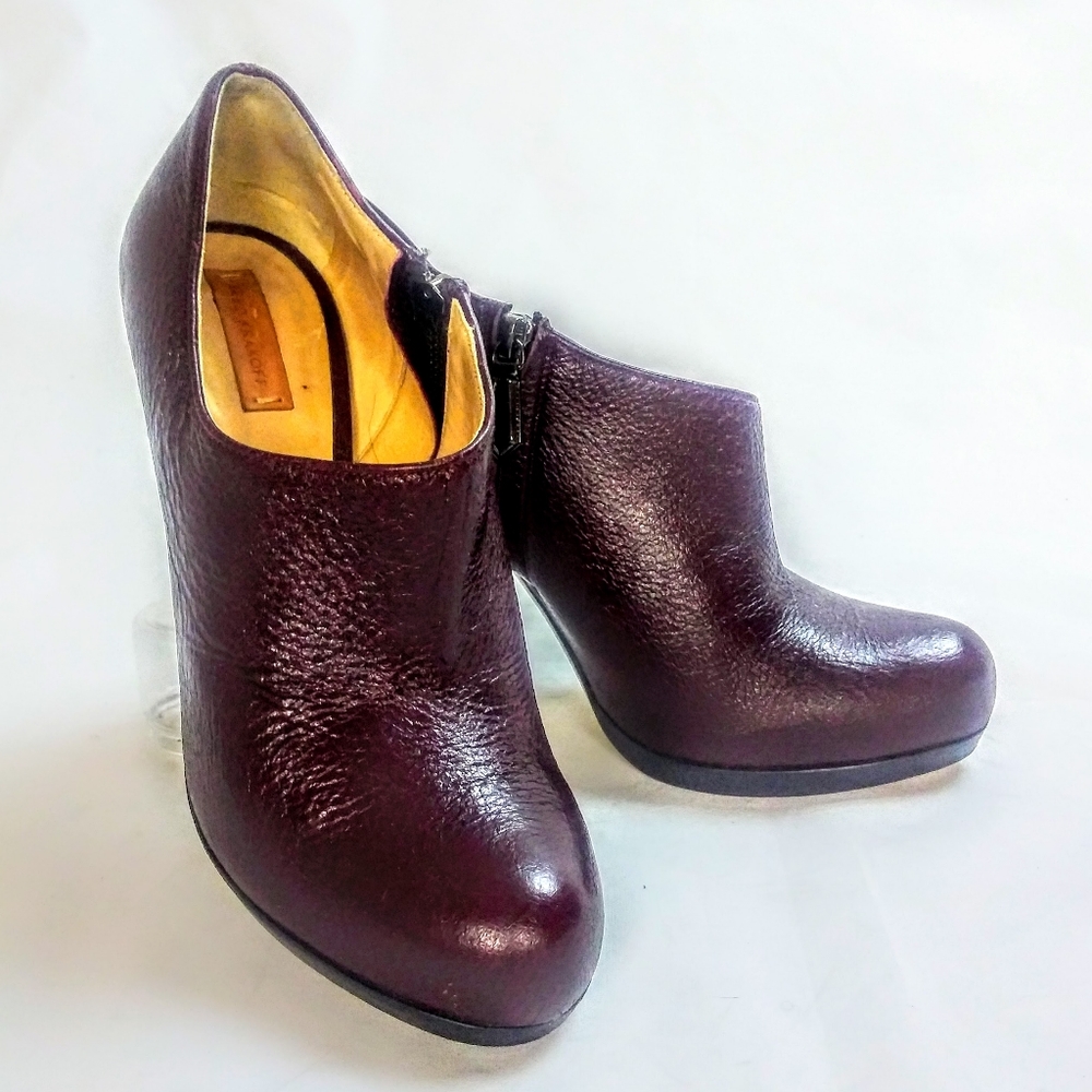 REED KRAKOFF BURGUNDY BOOTIE BOOT EUC FREE SHIP